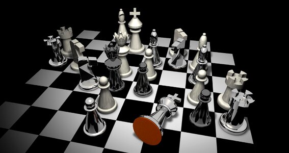 Chess pieces king strategy. Free illustration for personal and commercial use.