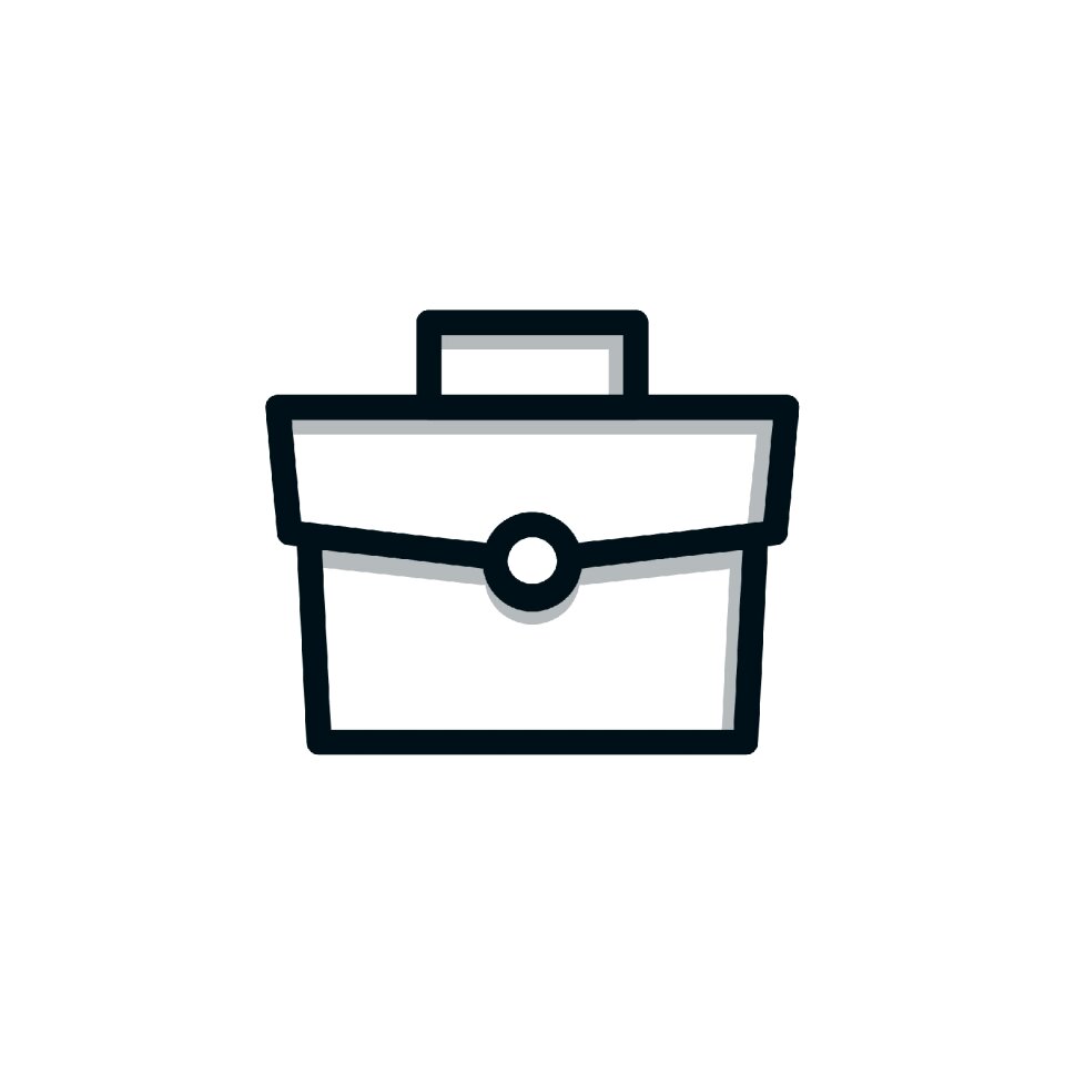 Flat case symbol. Free illustration for personal and commercial use.