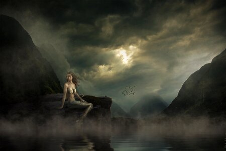 Mystical water mysticism. Free illustration for personal and commercial use.