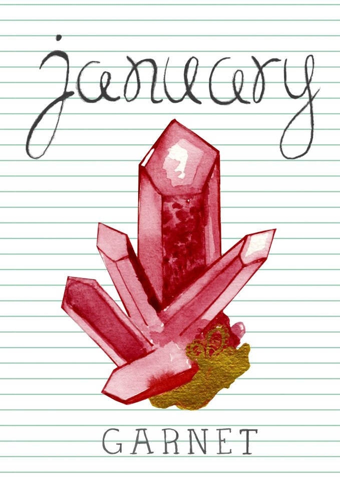 Red stone jewel. Free illustration for personal and commercial use.