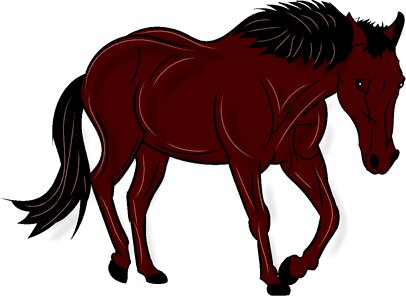 Mammal stallion pet. Free illustration for personal and commercial use.