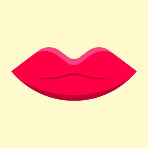 Icon coloured lips Free illustrations. Free illustration for personal and commercial use.