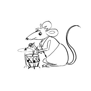 Cute mice drawing. Free illustration for personal and commercial use.