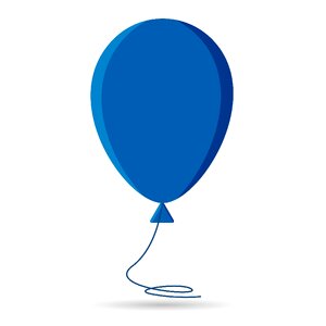 Blue a balloon Free illustrations. Free illustration for personal and commercial use.