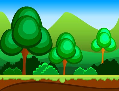 Nature landscape design. Free illustration for personal and commercial use.