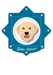 Cute golden retriever Free illustrations. Free illustration for personal and commercial use.