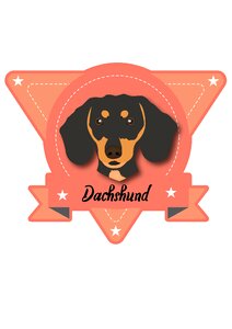 Cute dachshund Free illustrations. Free illustration for personal and commercial use.