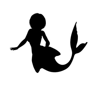 Girl tail fish. Free illustration for personal and commercial use.
