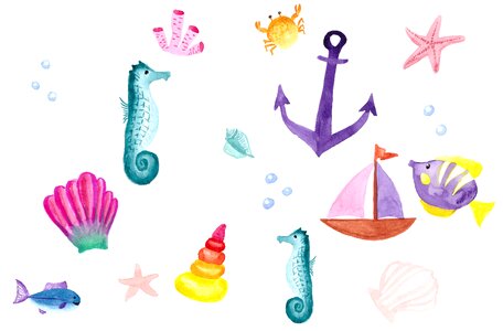 Holidays maritime sea. Free illustration for personal and commercial use.