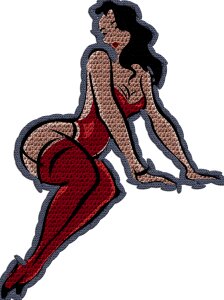 Logo woman pin-up. Free illustration for personal and commercial use.
