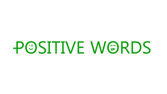 Text green positive language. Free illustration for personal and commercial use.