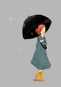 Weather wet fun. Free illustration for personal and commercial use.