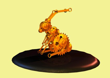 3d mechanism machine. Free illustration for personal and commercial use.