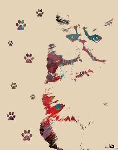 Paw prints brown art Free illustrations. Free illustration for personal and commercial use.
