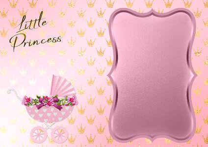 Baby little princess pink. Free illustration for personal and commercial use.