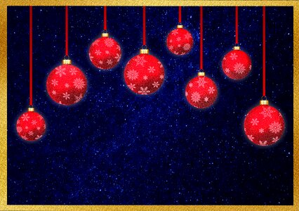 Starry sky christmas balls. Free illustration for personal and commercial use.