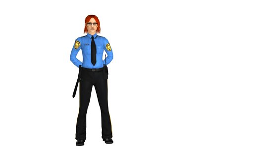 Police woman officer. Free illustration for personal and commercial use.
