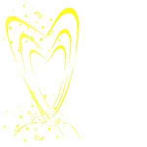 Yellow hearts heart. Free illustration for personal and commercial use.