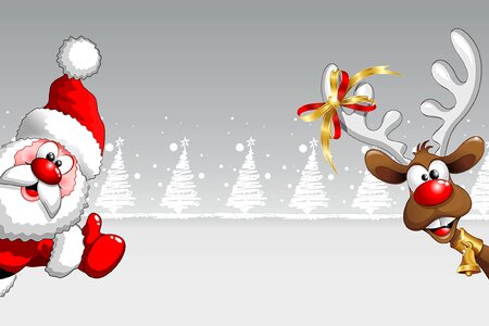 Santa claus reindeer Free illustrations. Free illustration for personal and commercial use.
