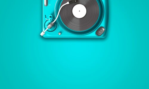 Musical background background record-player. Free illustration for personal and commercial use.