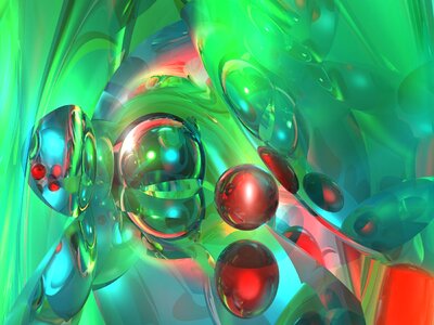 Abstract insubstantial spheres. Free illustration for personal and commercial use.