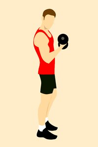 Muscle bicep body building. Free illustration for personal and commercial use.