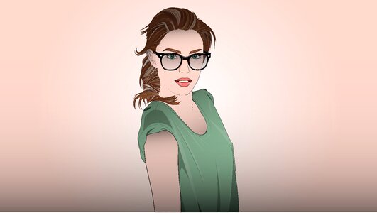 Adult young girl. Free illustration for personal and commercial use.