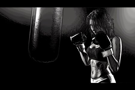 Sport woman training. Free illustration for personal and commercial use.