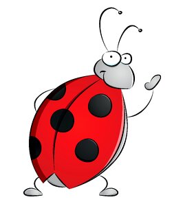 Nature ladybugs show. Free illustration for personal and commercial use.