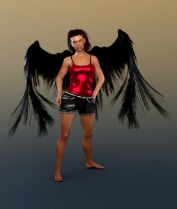 Devil angel top. Free illustration for personal and commercial use.