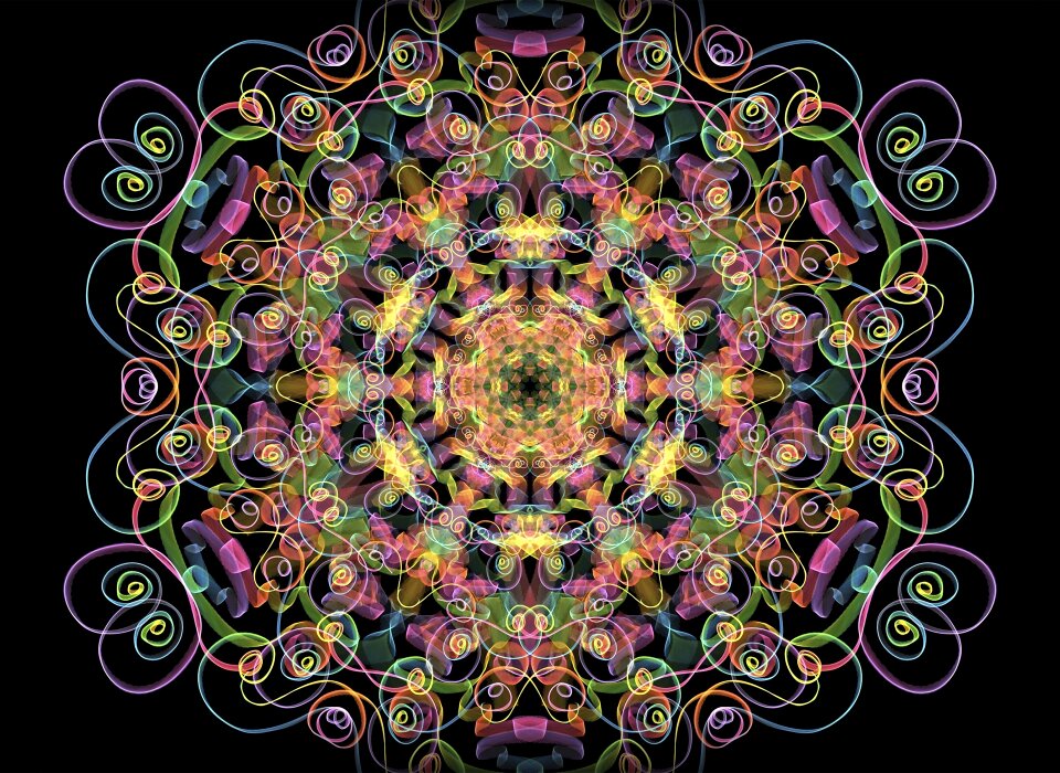 Doodle decoration kaleidoscopic. Free illustration for personal and commercial use.