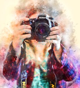 Lens art paparazzi. Free illustration for personal and commercial use.