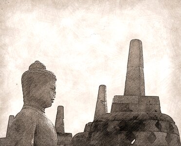 Asia ancient travel. Free illustration for personal and commercial use.