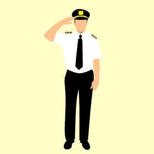 Captain caucasian clothing. Free illustration for personal and commercial use.