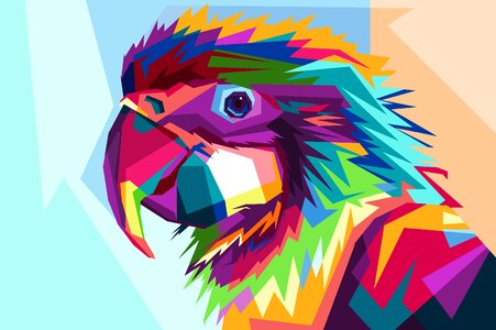 Colourful bird Free illustrations. Free illustration for personal and commercial use.