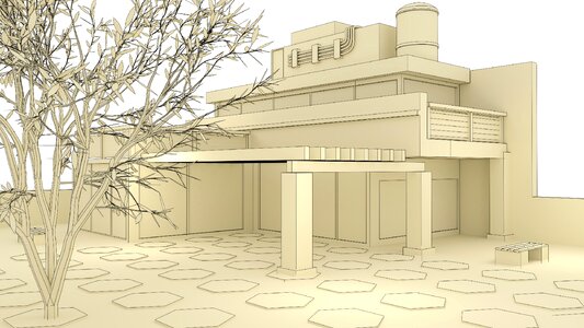 Architecture building residential. Free illustration for personal and commercial use.