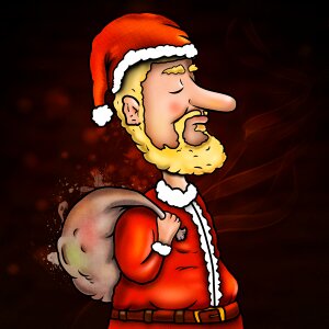 Adult outfit santa claus. Free illustration for personal and commercial use.