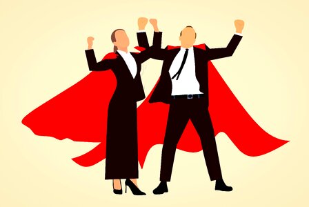 Success together winners. Free illustration for personal and commercial use.