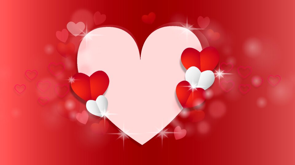 Hearts valentine's day design. Free illustration for personal and commercial use.
