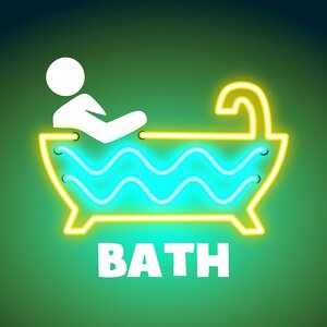 Apartment bath symbol. Free illustration for personal and commercial use.