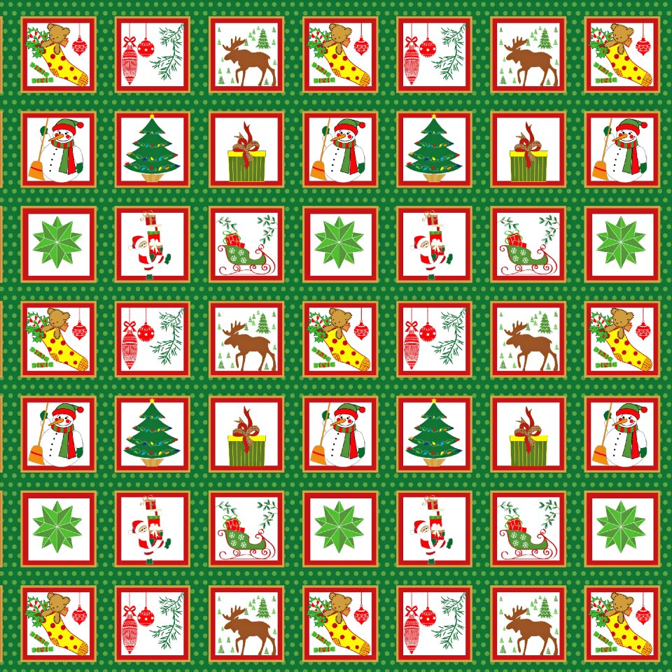Snowman christmas background pattern. Free illustration for personal and commercial use.