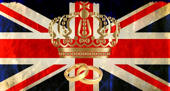 Kingdom royal wedding. Free illustration for personal and commercial use.