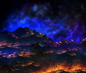 World mountains lava. Free illustration for personal and commercial use.