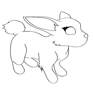 Line bunny rabbit. Free illustration for personal and commercial use.