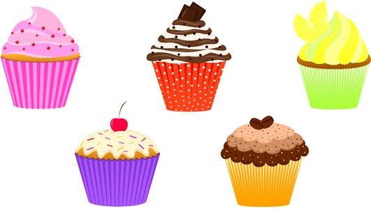 Sprinkles sugar bakery. Free illustration for personal and commercial use.