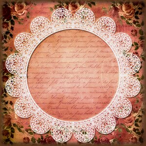 Vintage retro picture frame. Free illustration for personal and commercial use.