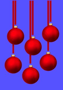 Red ribbons christmas advent. Free illustration for personal and commercial use.