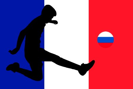 Football football world cup 2018 french national team. Free illustration for personal and commercial use.