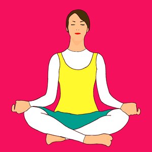 Sitting lotus pose. Free illustration for personal and commercial use.