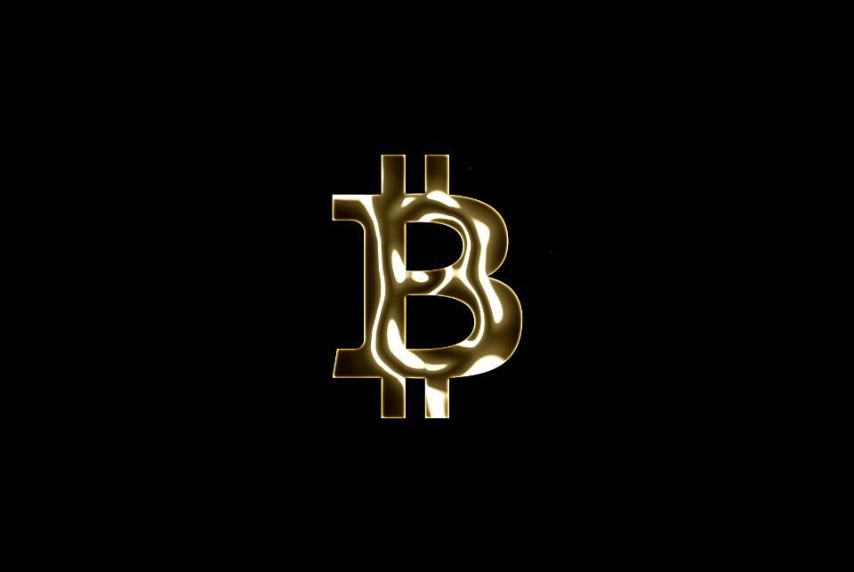 Darkness metal bitcoin. Free illustration for personal and commercial use.